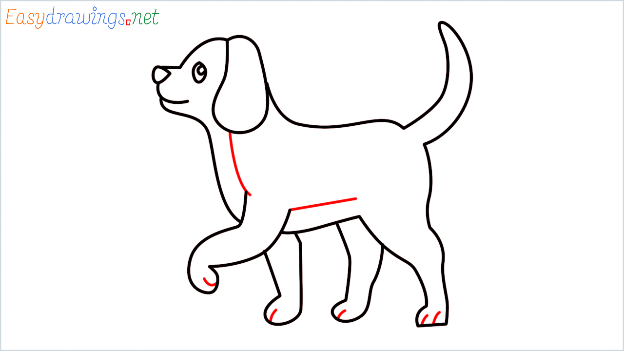 How to draw dog Emoji step (7)