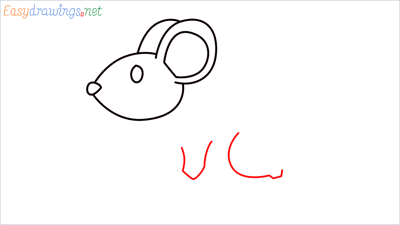 How to draw mouse Emoji step (5)