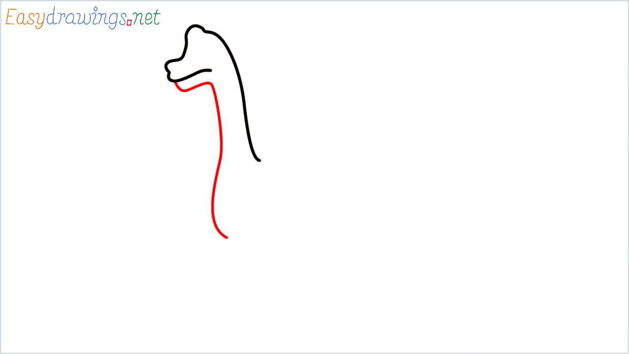 How to draw sauropod Emoji step (2)