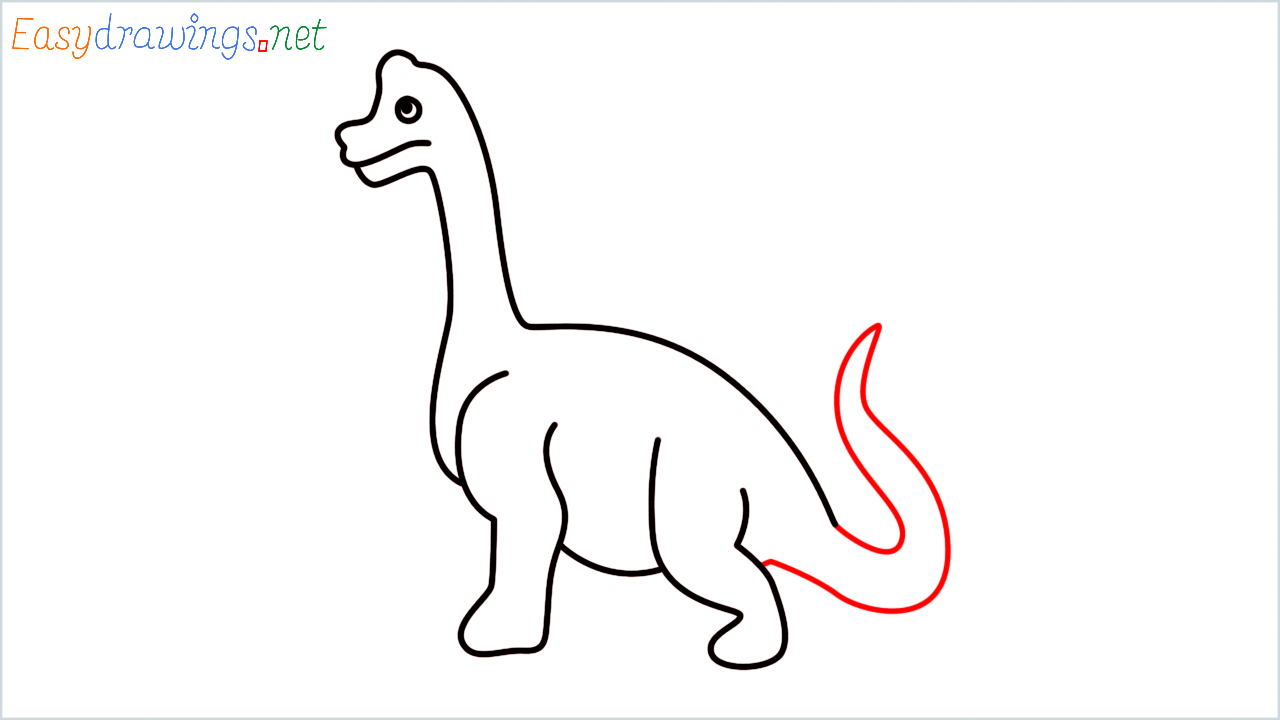 How to draw sauropod Emoji step (5)
