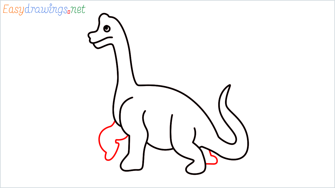 How to draw sauropod Emoji step (6)