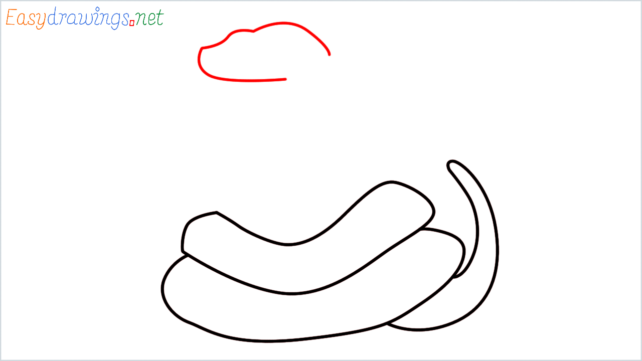 How to draw snake Emoji step (4)