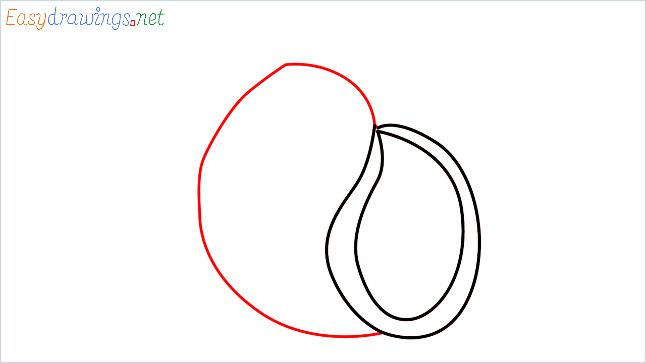 How to draw spiral shell Emoji step (3)