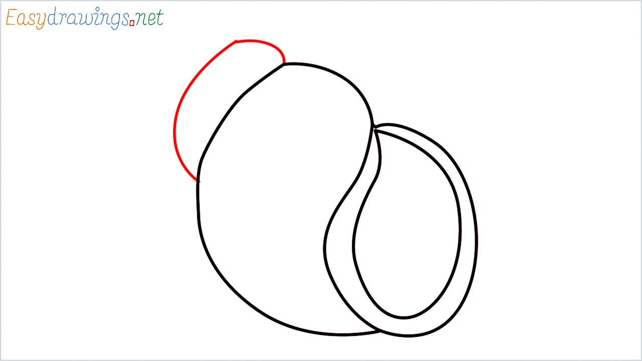 How to draw spiral shell Emoji step (4)