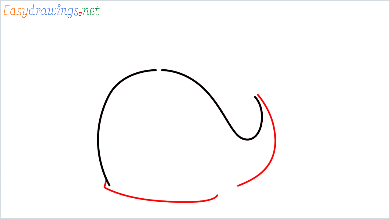 How to draw spouting whale Emoji step (2)