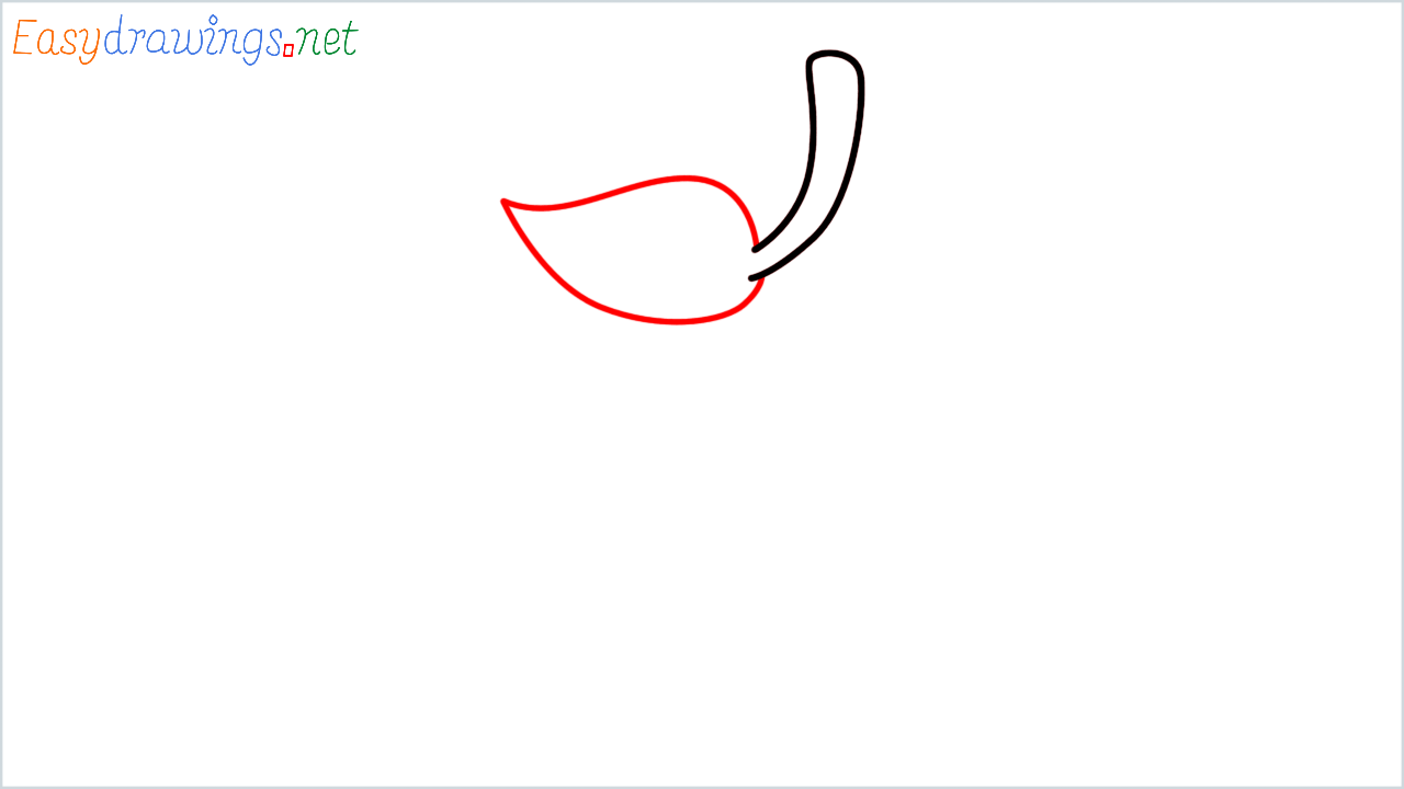 How to draw strawberry Emoji step (2)