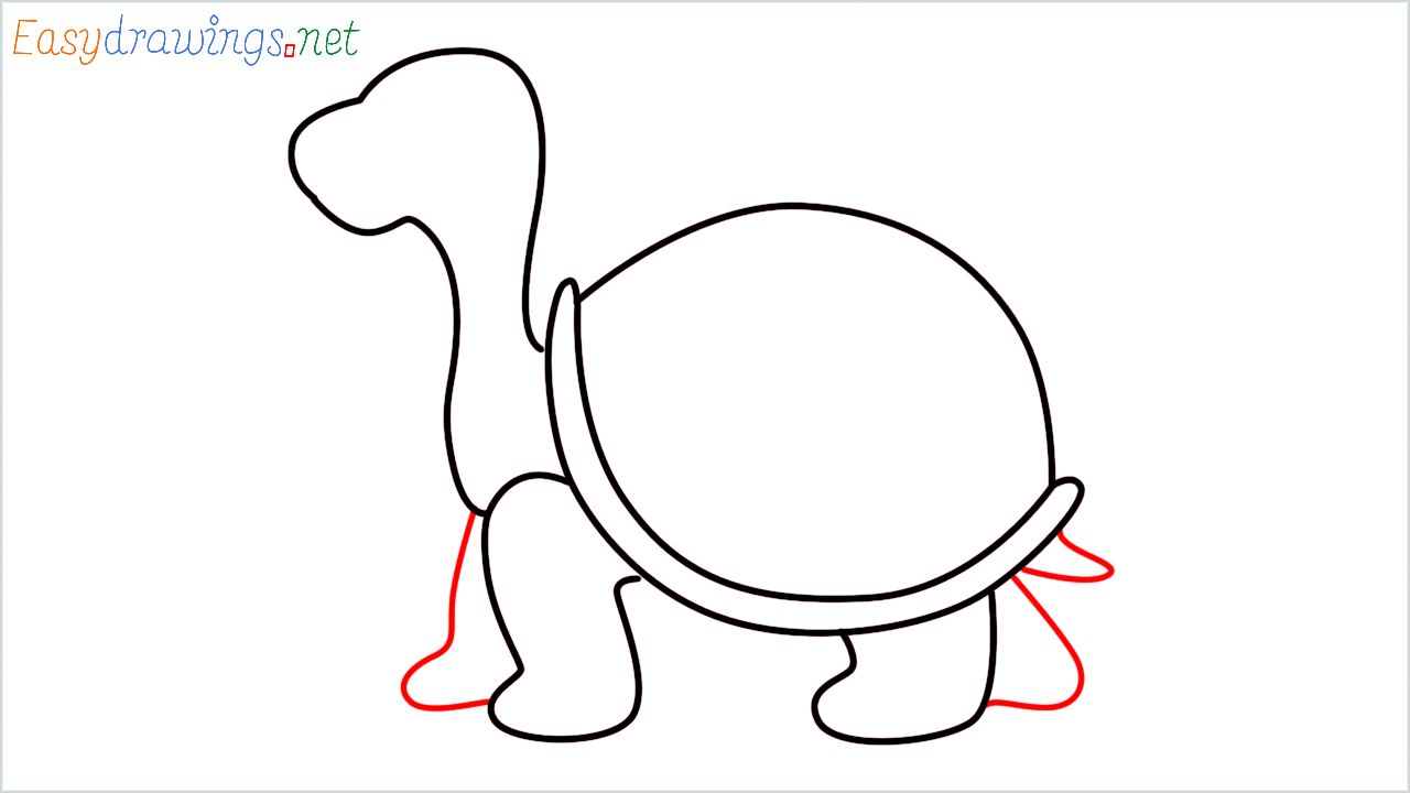 How to draw turtle Emoji step (5)