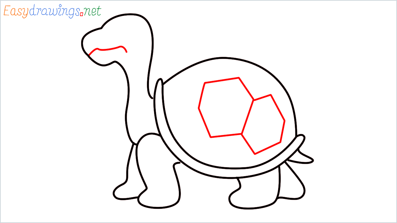 How to draw turtle Emoji step (6)