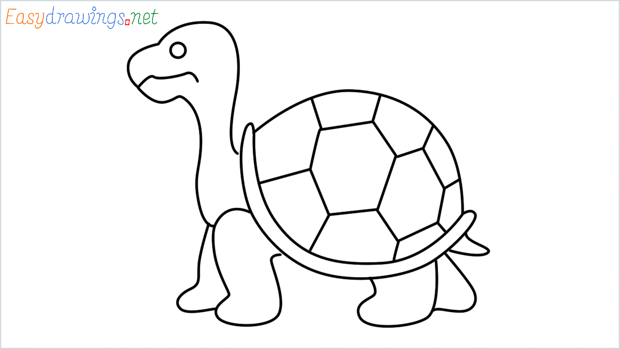 How to draw turtle Emoji step by step for beginners