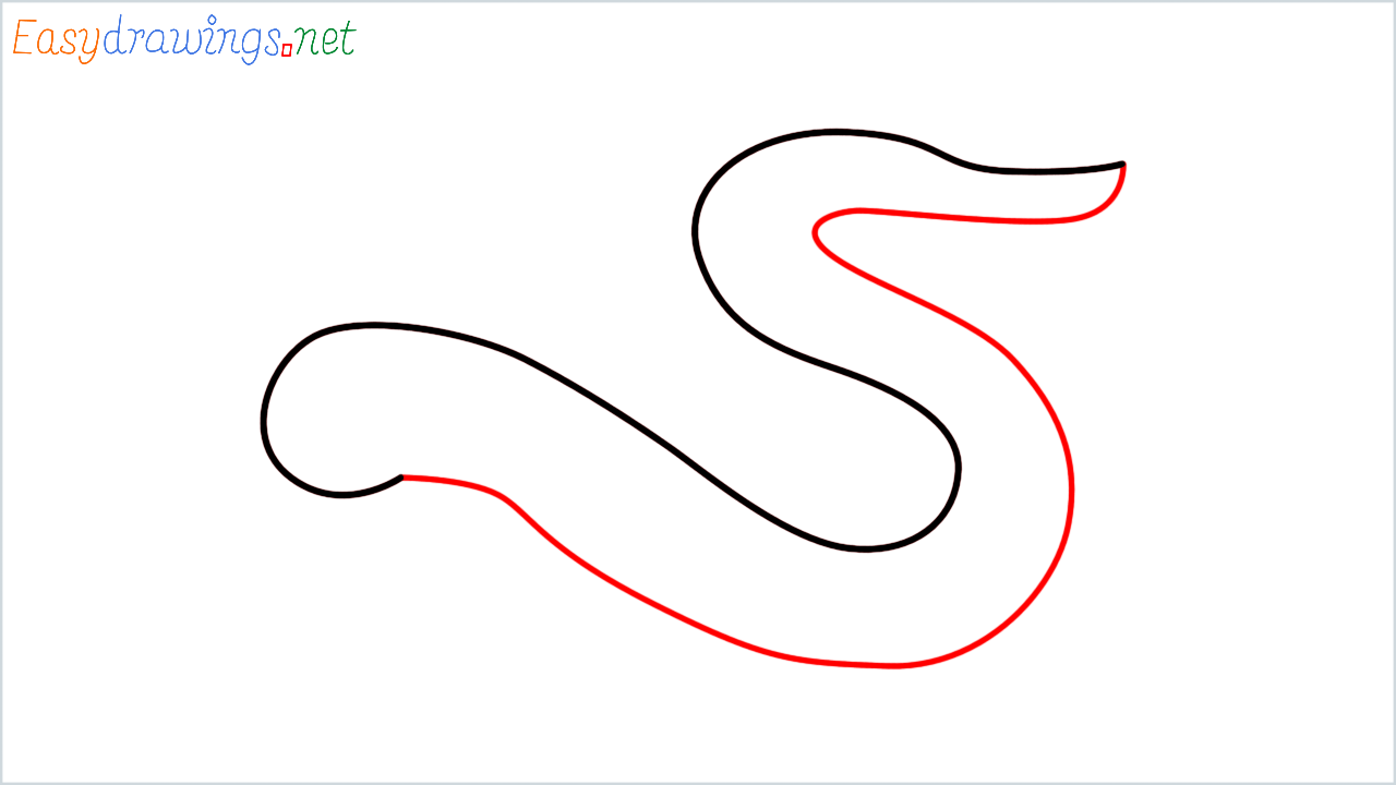 How to draw worm Emoji step (3)