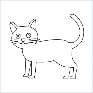 draw Black cat Emoji