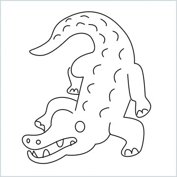 draw Crocodile Emoji