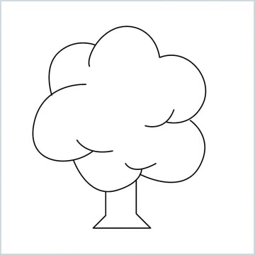 draw Deciduous tree Emoji