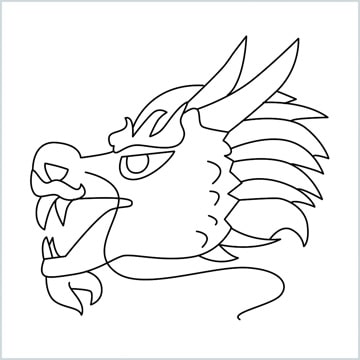 draw Dragon face Emoji