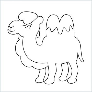 draw Two hump camel Emoji
