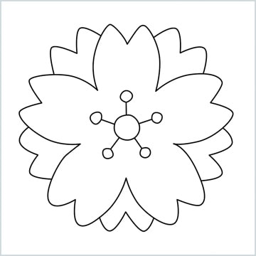 draw White flower Emoji