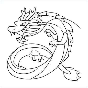 Chinese dragon drawing