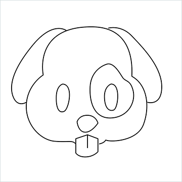 Dog face drawing
