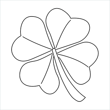 Four leaf clover drawing