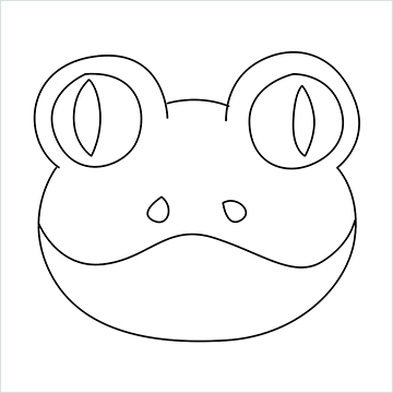 Frog face drawing