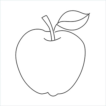 Green apple drawing