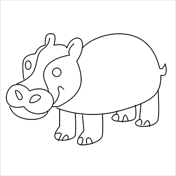 Hippopotamus drawing