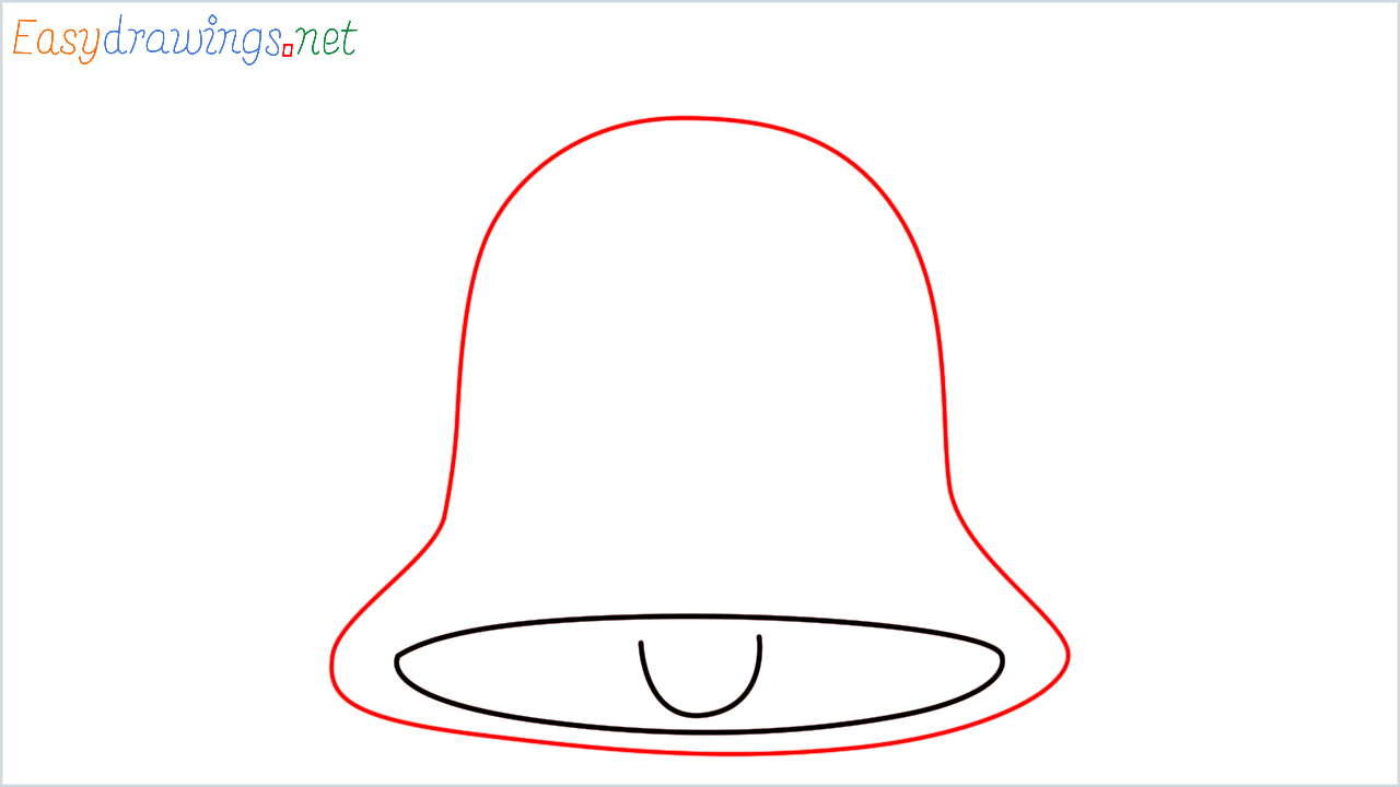 How to draw Bell Emoji step (3)