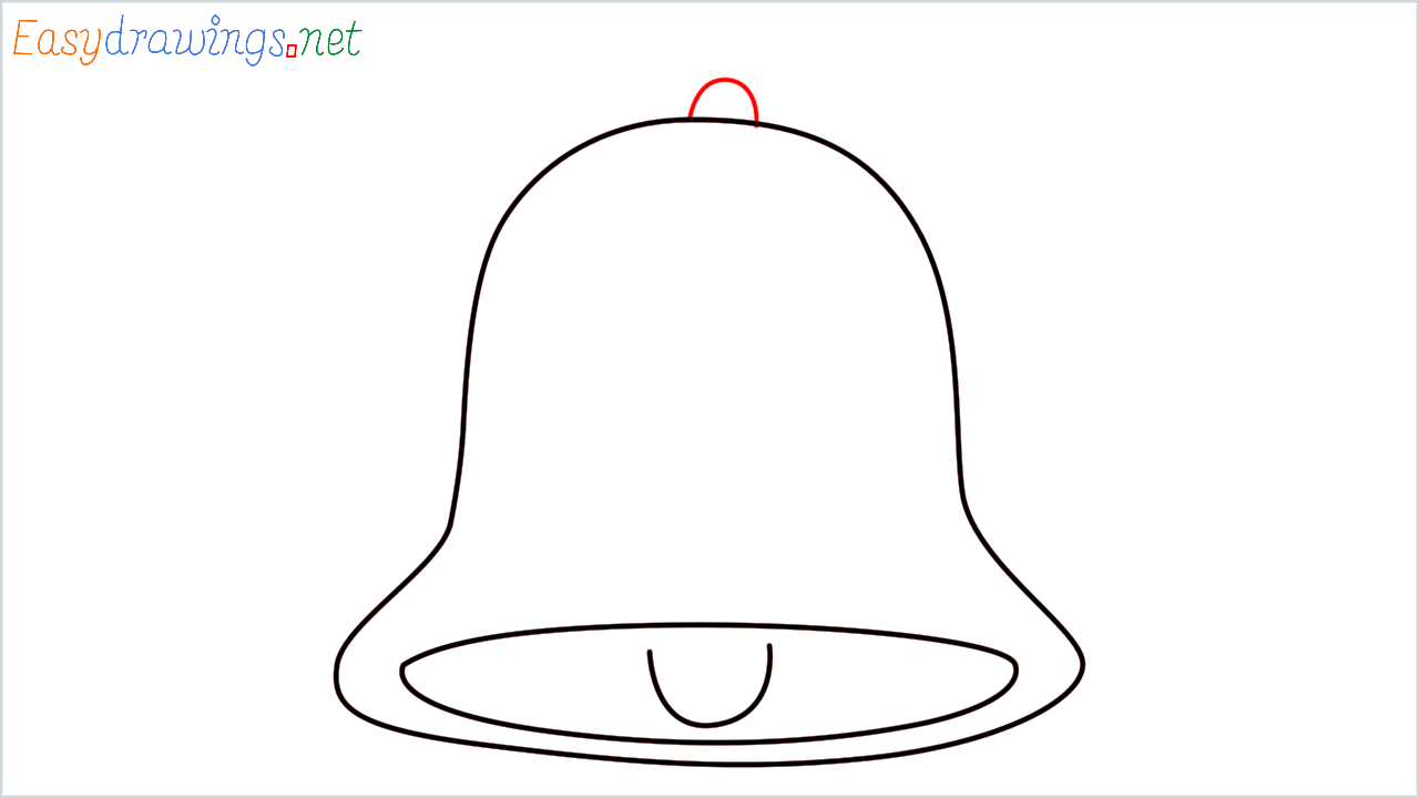 How to draw Bell Emoji step (4)