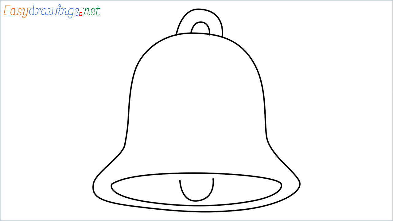 How to draw Bell Emoji step by step for beginners