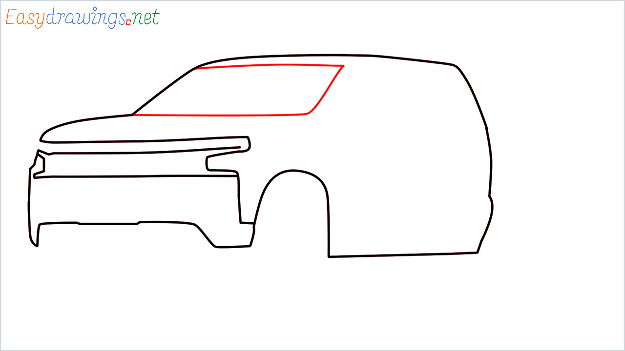 How to draw Chevrolet Silverado step (5)