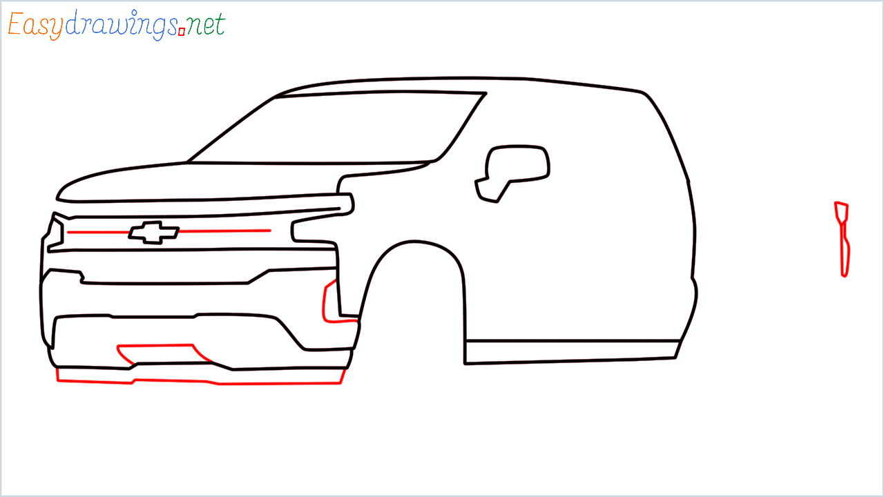 How to draw Chevrolet Silverado step (7)
