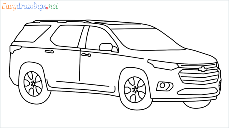 How To Draw Chevrolet Traverse Step by Step - [13 Easy Phase]