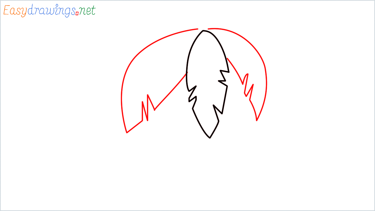 How to draw Coconut tree Emoji step (2)