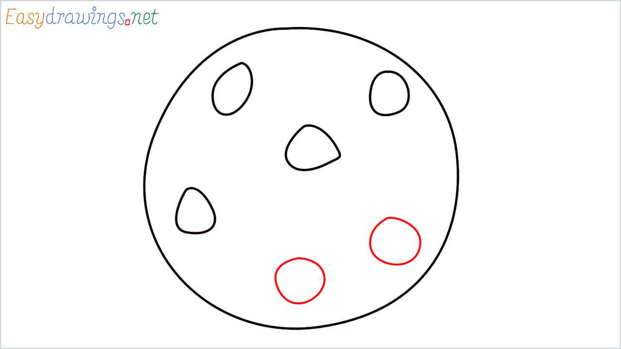 How to draw Cookie Emoji step (5)
