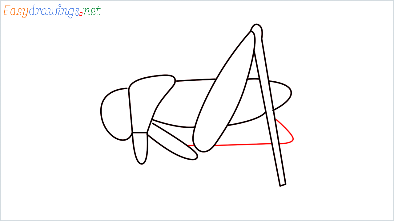 How to draw Cricket Emoji step (6)