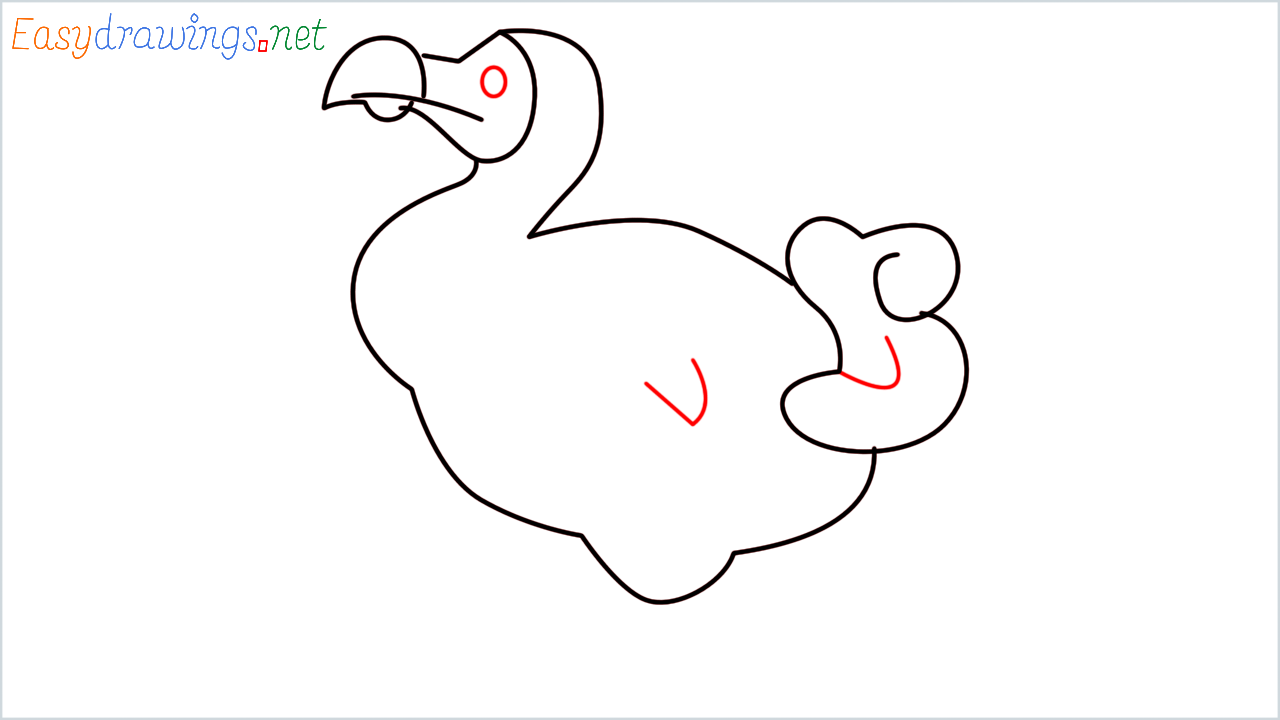 How to draw Dodo Emoji step (6)