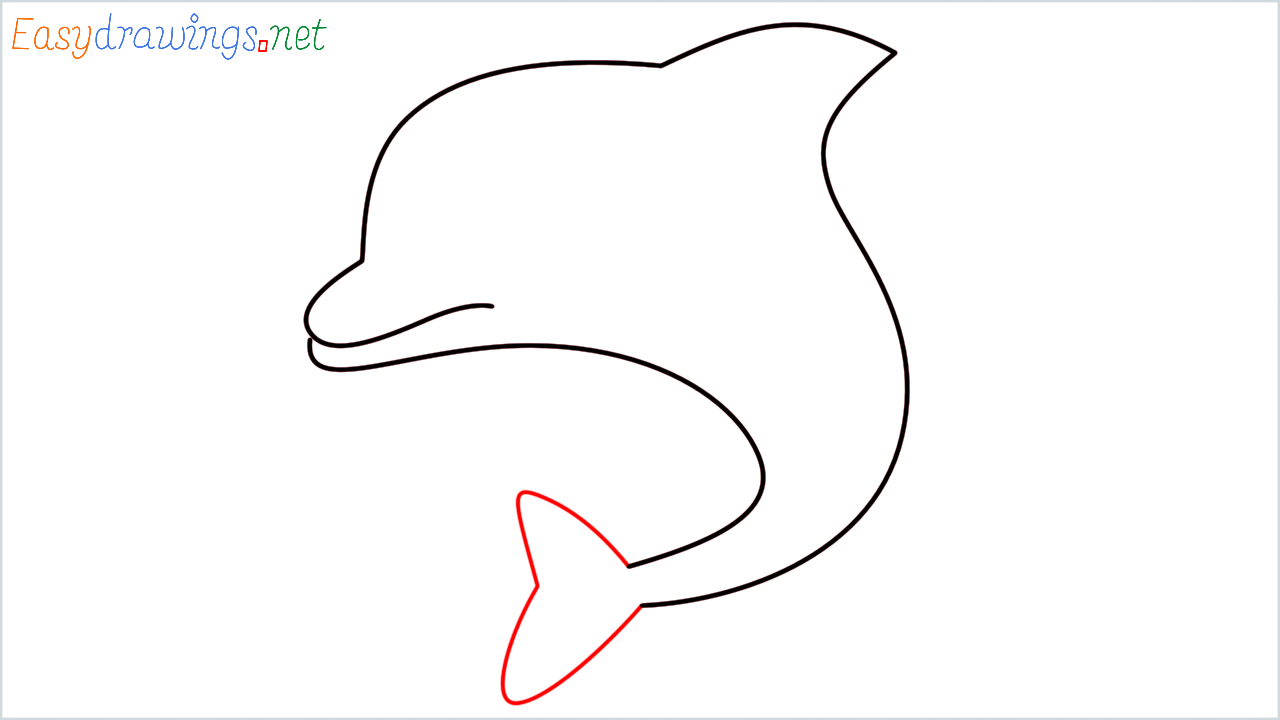 How to draw Dolphin Emoji step (4)