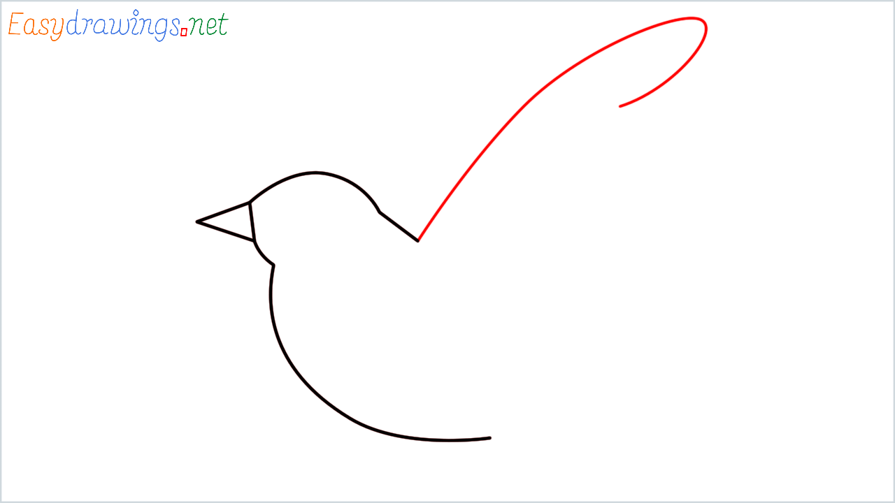 How to draw Dove Emoji step (3)
