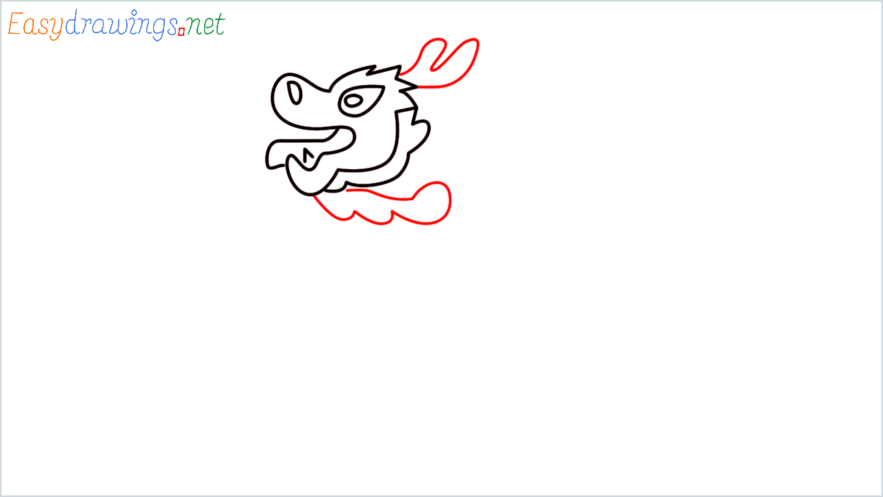 How to draw Dragon Emoji step (5)