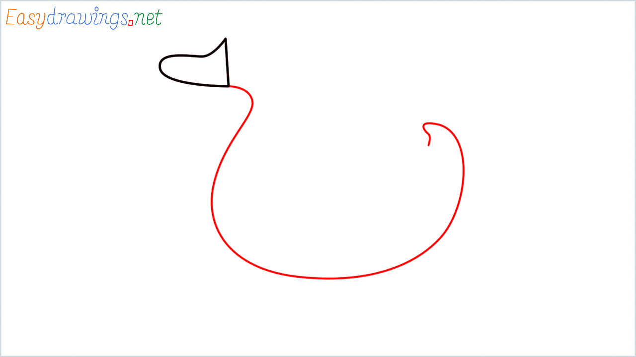 How to draw Duck Emoji step (2)