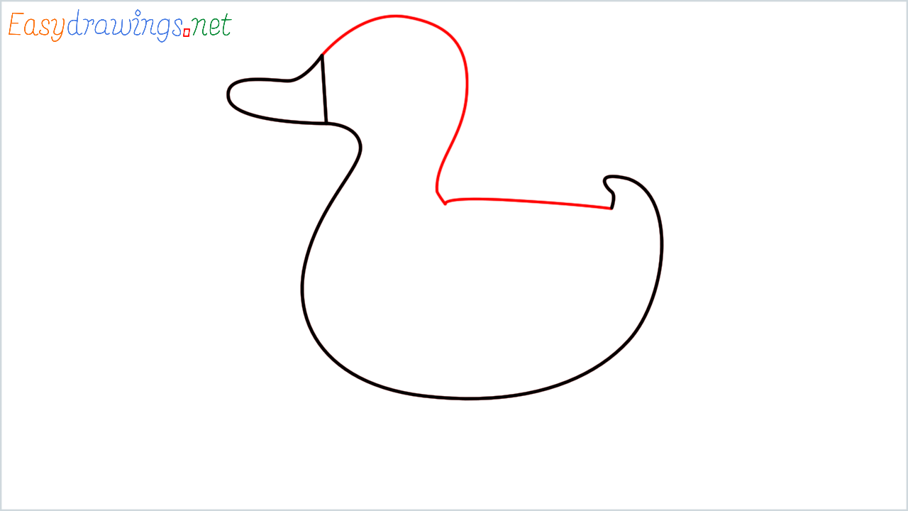 How to draw Duck Emoji step (3)