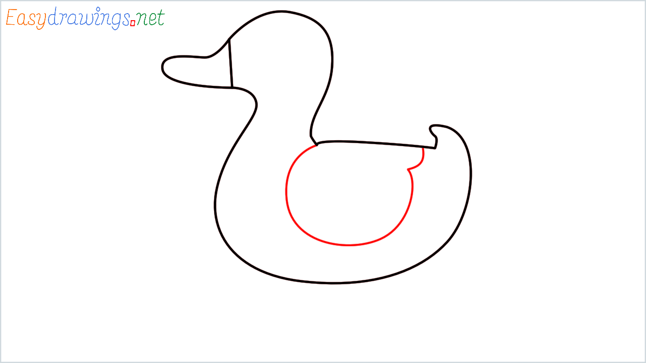 How to draw Duck Emoji step (4)