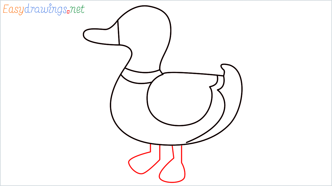 How to draw Duck Emoji step (6)