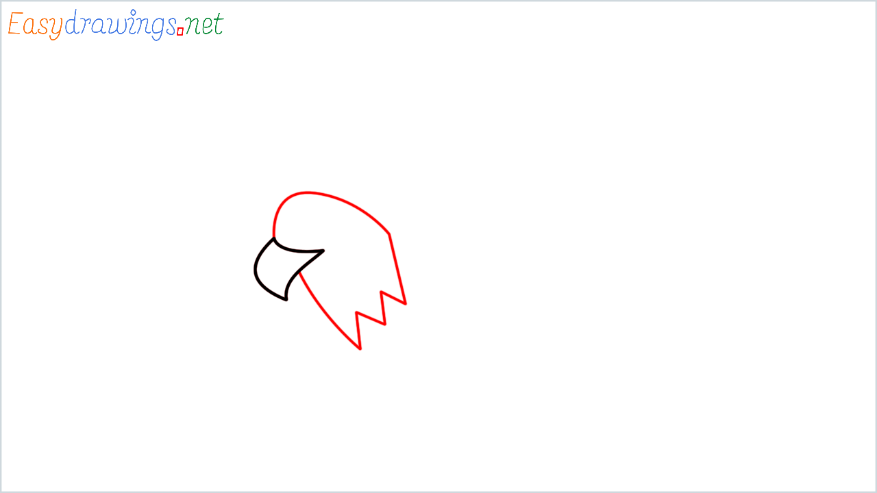 How to draw Eagle Emoji step (2)