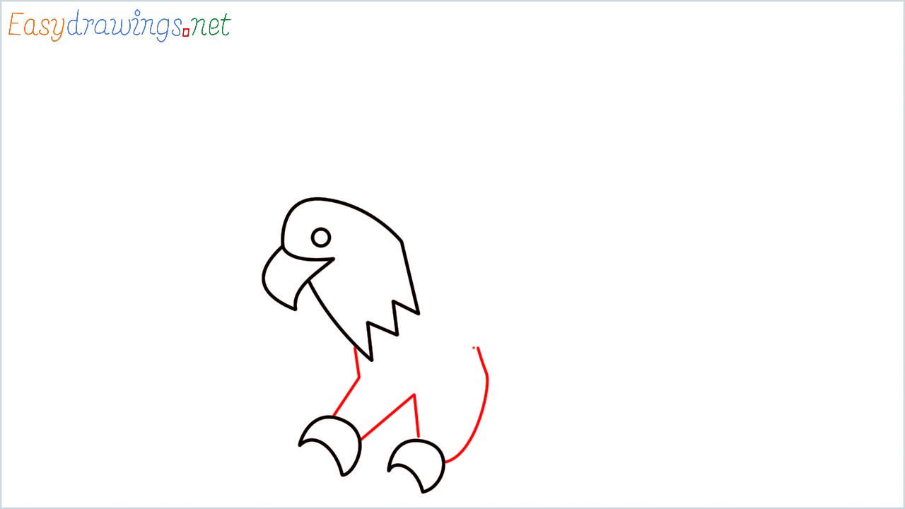 How to draw Eagle Emoji step (4)