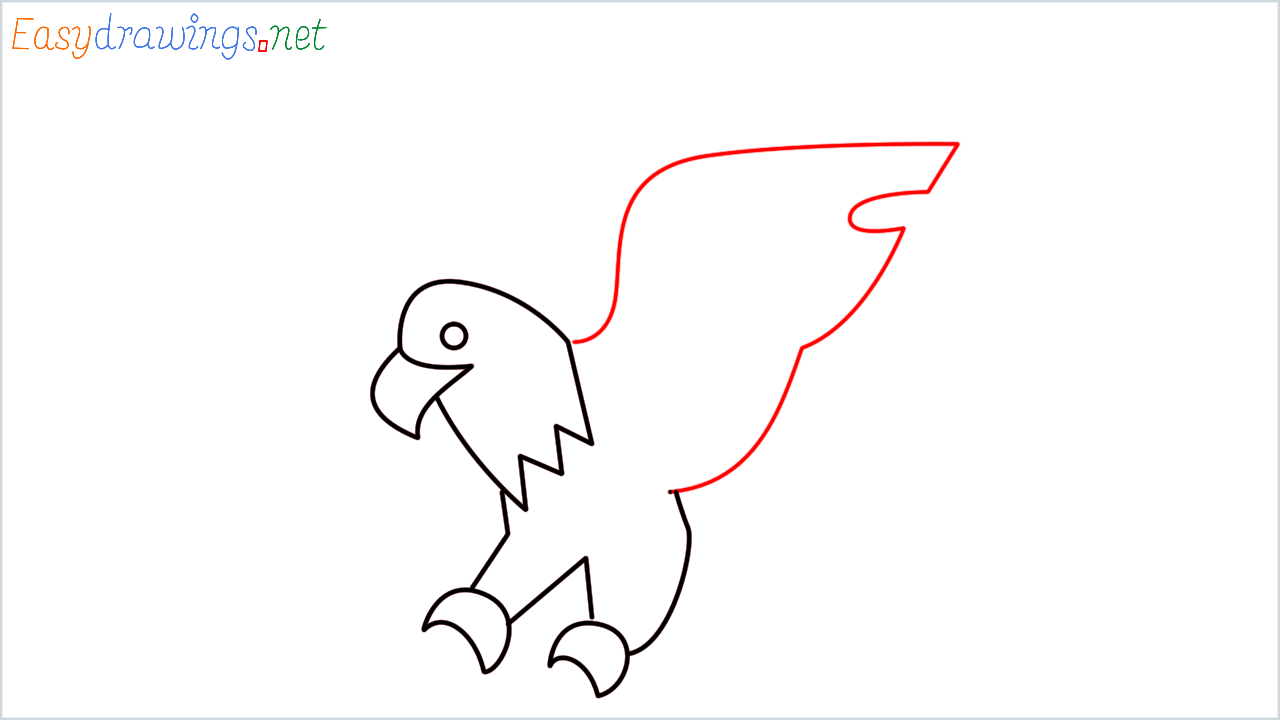 How to draw Eagle Emoji step (5)