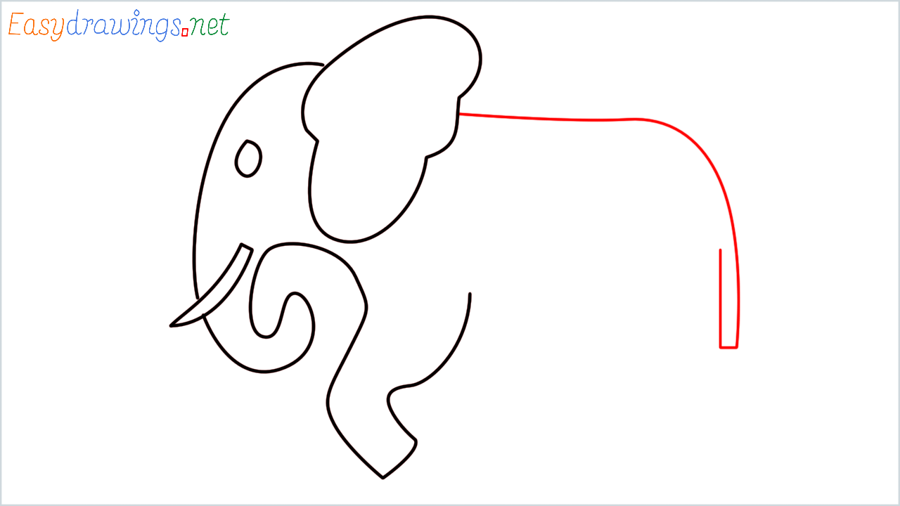How to draw Elephant Emoji step (5)