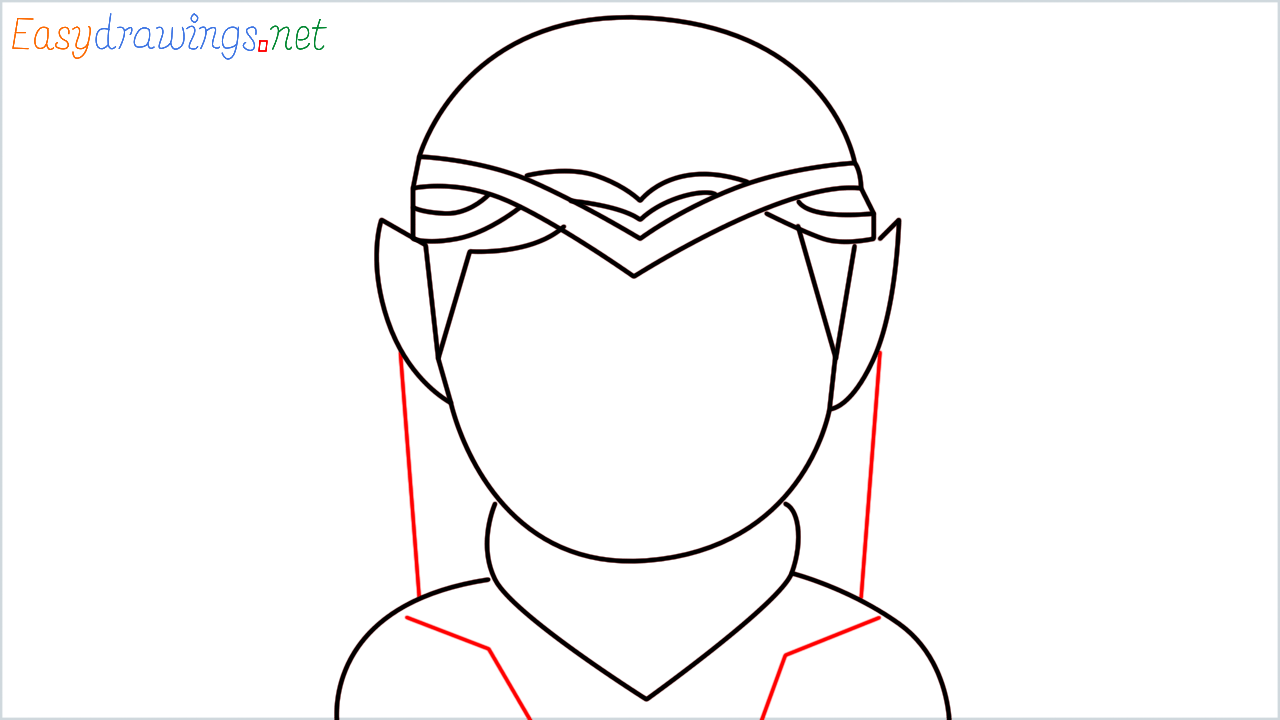 How to draw Elf Emoji step (9)