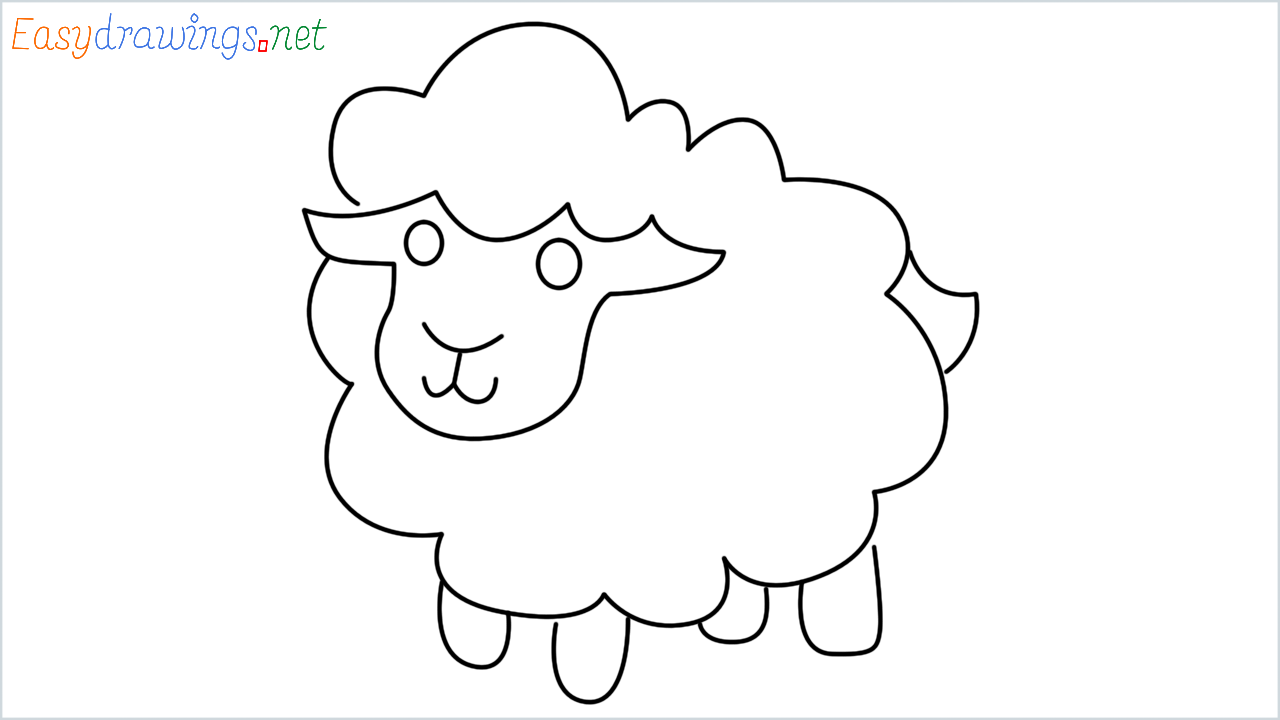How to draw Ewe Emoji step by step for beginners