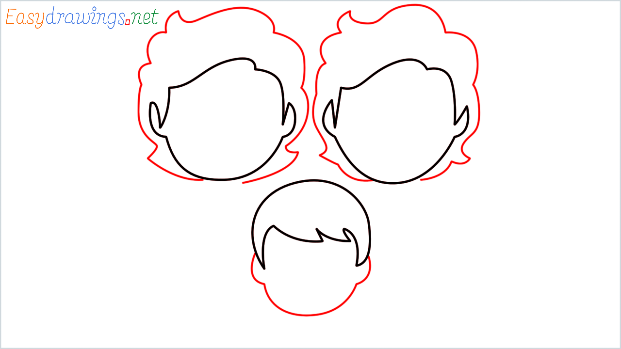 How to draw Family Emoji step (4)
